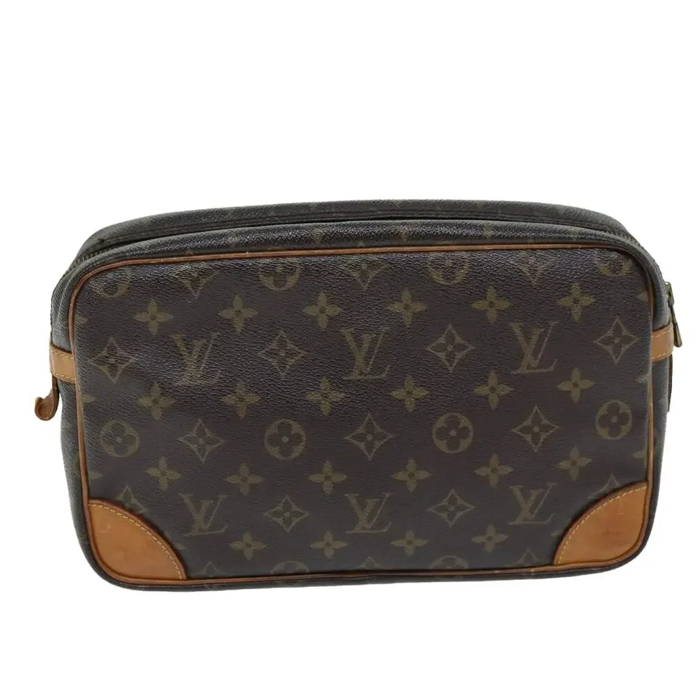 Louis Vuitton Monogram Compiegne 28 Clutch Bag Brown